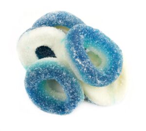 Kervan Blue Raspberry Rings 5lb Bag Bulk